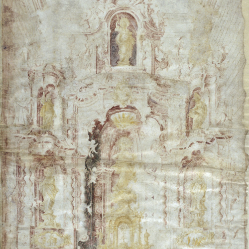 image for: Jacint Morató Soler - Primer projecte del retaule major de Santa Maria d&#039;Igualada - 1704