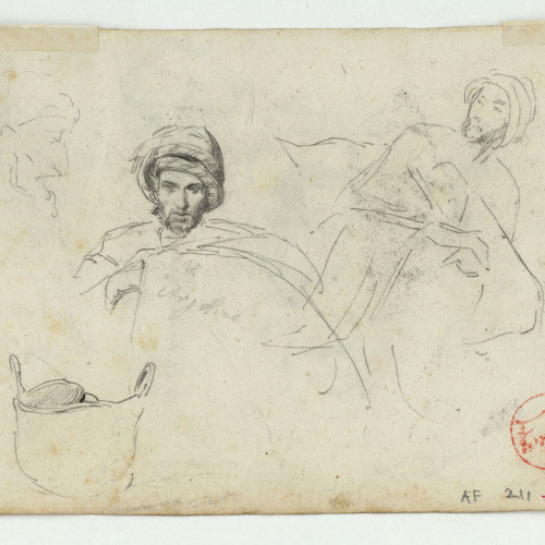 image for: Marià Fortuny - Marroquins (anvers) / Caps de marroquins (revers) - Cap a 1860-1862