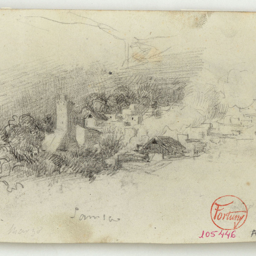 image for: Marià Fortuny - Samsa (anvers) / Població marroquina (revers) - Cap a 1860