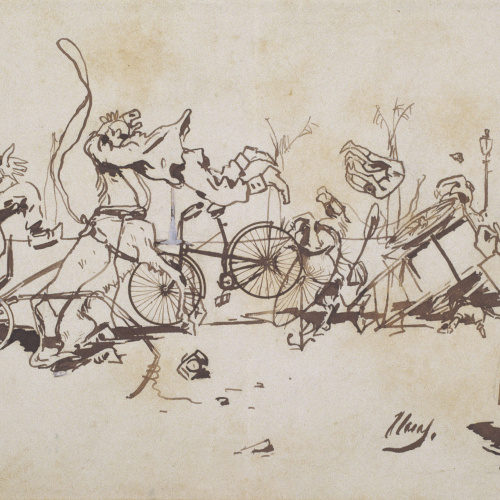 image for: Ramon Casas - Al ayre llibre. Se troban sense adonarsen y ¡alsa! la pila del greix... - 1889