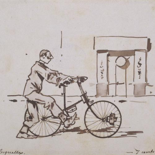 image for: Ramon Casas - Ciclista. L&#039;anada - 1880