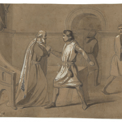 image for: Marià Fortuny - Escena de la història del Cid - Cap a 1856-1858