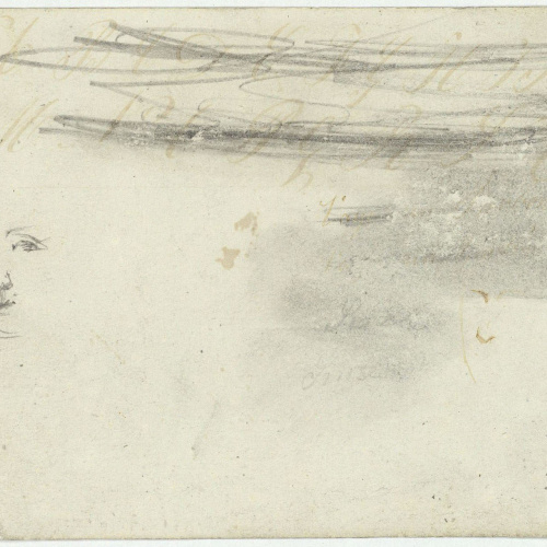 image for: Marià Fortuny - Bust femení (anvers) / Esbós de cara (revers) - Cap a 1856-1858 [1]