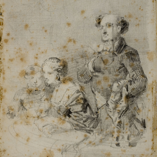 image for: Marià Fortuny - A la llotja - Cap a 1853-1858