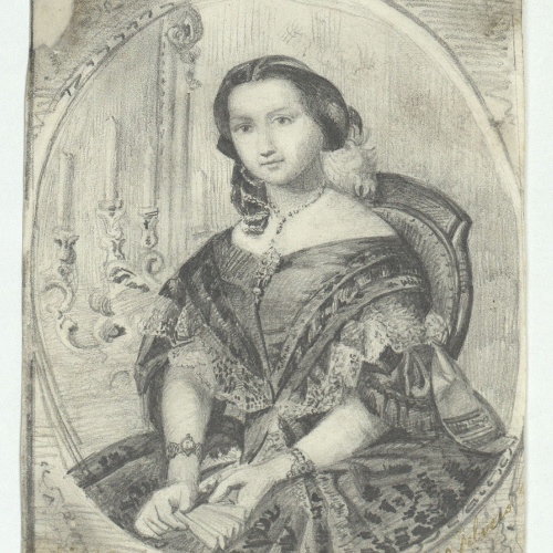 image for: Marià Fortuny - Retrat de dama - 1859