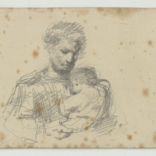 image for: Marià Fortuny - Home amb nen - Cap a 1856-1858