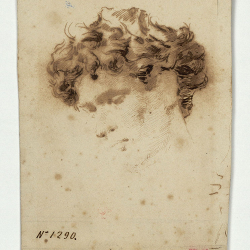 image for: Marià Fortuny - Estudi per al gravat «La Victòria» - Cap a 1869