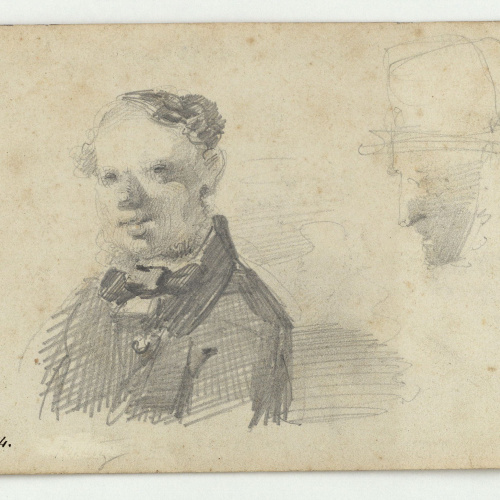 image for: Marià Fortuny - Bust i cap de personatges anglesos - Cap a 1856-1858