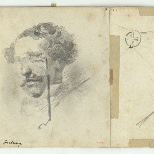 image for: Marià Fortuny - Cap d&#039;un dandi - Cap a 1856-1858