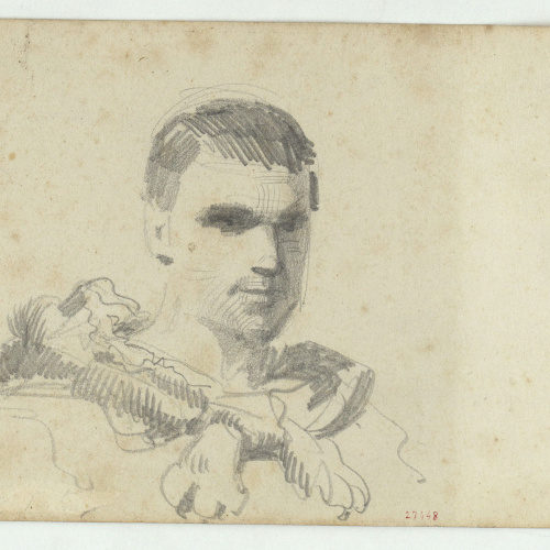 image for: Marià Fortuny - Bust de model masculí - Cap a 1856-1858