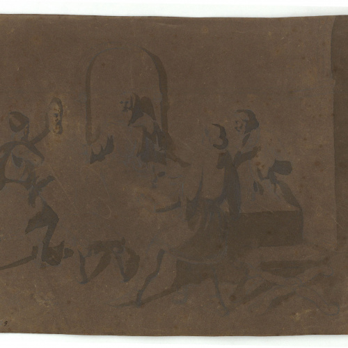 image for: Marià Fortuny - Estudi de composició - Cap a 1856-1858