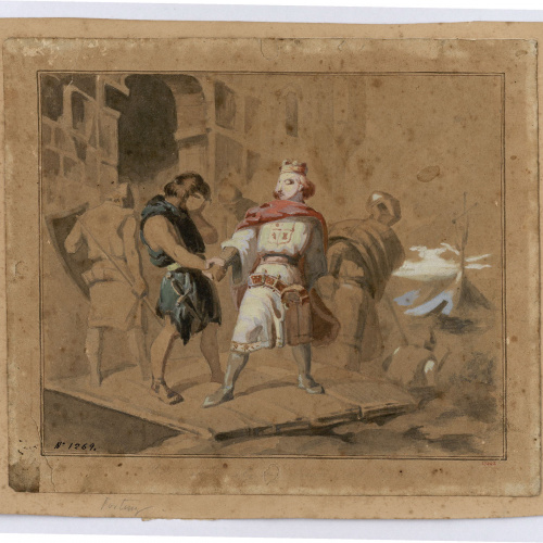 image for: Marià Fortuny - Escena històrica - Cap a 1856-1858