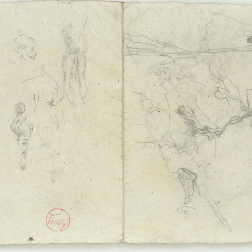 image for: Marià Fortuny - Esbossos de figures i croquis inconcrets - Cap a 1870-1874