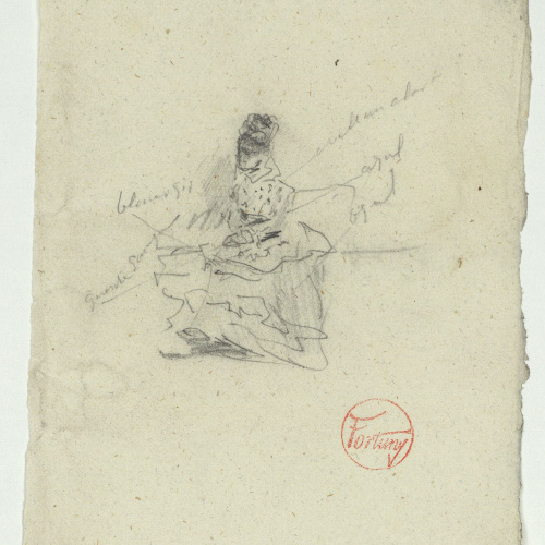 image for: Marià Fortuny - Dona asseguda - Cap a 1874