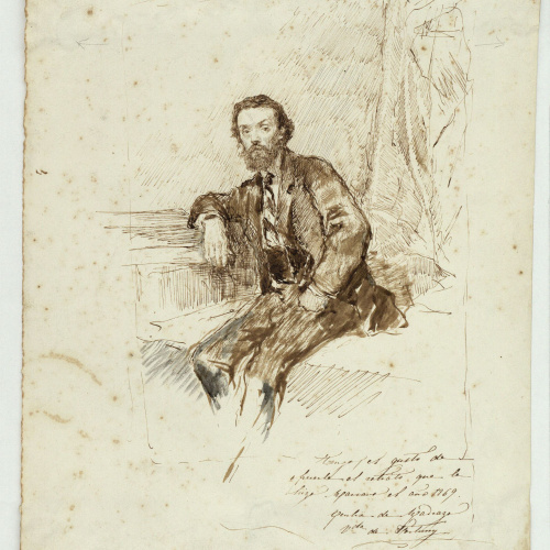 image for: Marià Fortuny - Retrat de Tomàs Moragas - Cap a 1869