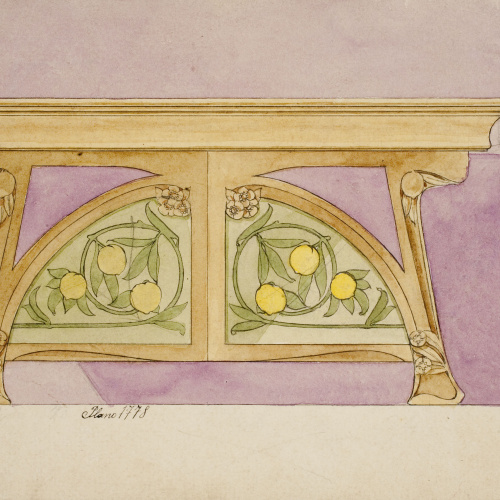 image for: Gaspar Homar - Taula amb plafons de marqueteria - Cap a 1900-1909