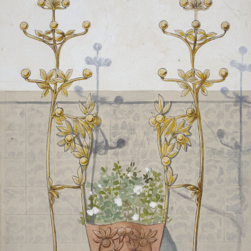 image for: Gaspar Homar - Paraigüer amb jardinera - Cap a 1900-1906