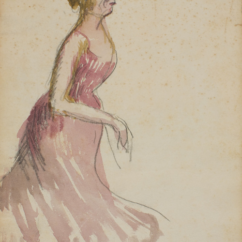image for: Ricard Canals - Ballarina flamenca (anvers) / Figura femenina (revers) - Cap a 1910-1920 [1]