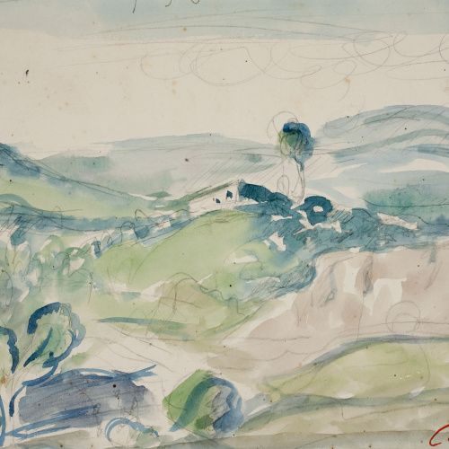 image for: Ricard Canals - Estudi per al quadre «Paisatge amb torrent (Piera)» - Cap a 1920