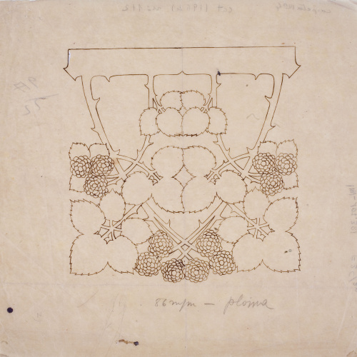 image for: Gaspar Homar - Frontissa de llautó - Cap a 1905
