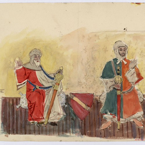 image for: Marià Fortuny - Còpia de part del sostre de la Sala dels Reis de l&#039;Alhambra - Cap a 1870-1872