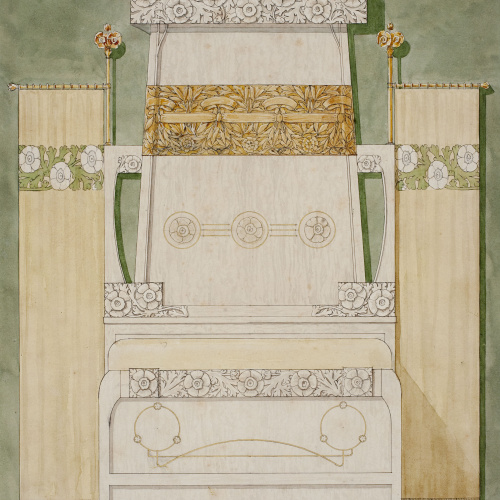 image for: Gaspar Homar - Llit amb capçal ornamentat - Cap a 1900-1906