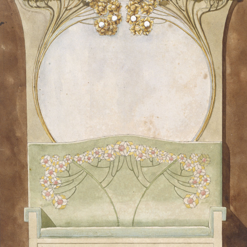 image for: Gaspar Homar - Escó amb mirall - Cap a 1900-1910