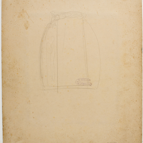 image for: Gaspar Homar - Armari amb plafons de marqueteria i mirall (anvers) / Apunt d&#039;armari (revers) - Cap a 1903 [1]