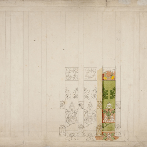 image for: Gaspar Homar - Decoració d&#039;un sostre de la casa Lleó Morera de Barcelona  - Cap a 1903-1905