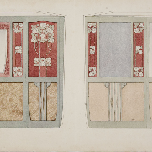 image for: Gaspar Homar - Arrambadors per al saló de la casa Lleó Morera de Barcelona - Cap a 1903-1905