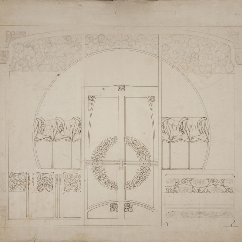 image for: Gaspar Homar - Porta de dues fulles amb arrambador lateral - Cap a 1900-1910