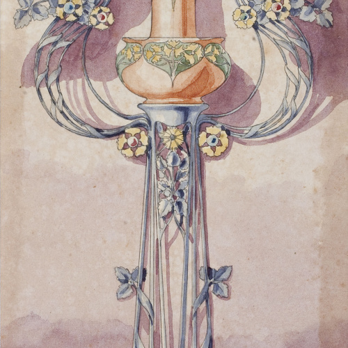 image for: Gaspar Homar - Peu de ferro per a una florera - Cap a 1900-1906