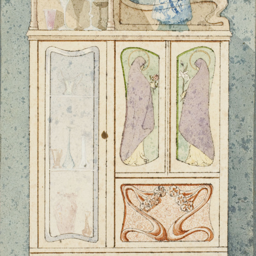 image for: Gaspar Homar - Armari amb plafons de marqueteria - Cap a 1910