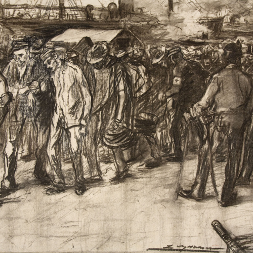 image for: Lluís Graner - Desembarcament de soldats procedents de Cuba - Cap a 1898