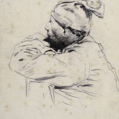 image for: Santiago Rusiñol - Pagès amb barretina - Cap a 1880-1885