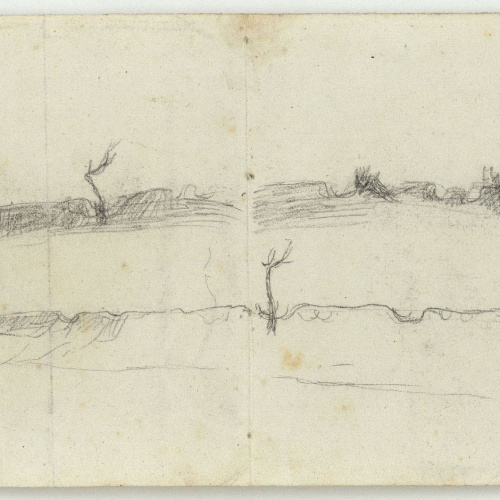 image for: Marià Fortuny - Paisatge marroquí (anvers) / Cap de camell (revers) - Cap a 1860-1862