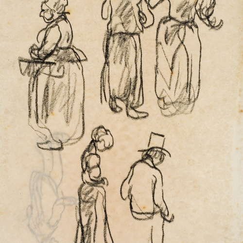 image for: Isidre Nonell - Apunt de figures (anvers) / Apunt de figures (revers) - Cap a 1911