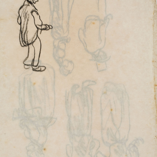 image for: Isidre Nonell - Apunt de figures (anvers) / Apunt de figures (revers) - Cap a 1911 [1]