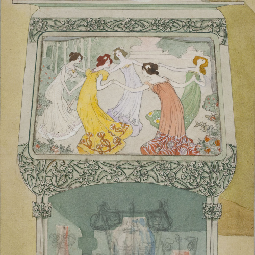 image for: Gaspar Homar - Moble auxiliar amb plafó de marqueteria - Cap a 1903