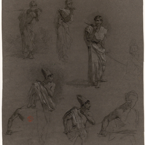 image for: Marià Fortuny - Marroquins. Estudi per al quadre «La batalla de Tetuan» - Cap a 1863-1864