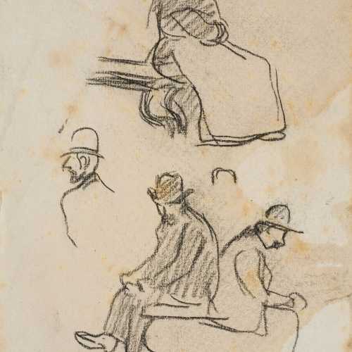 image for: Isidre Nonell - Apunt de figures - Cap a 1894