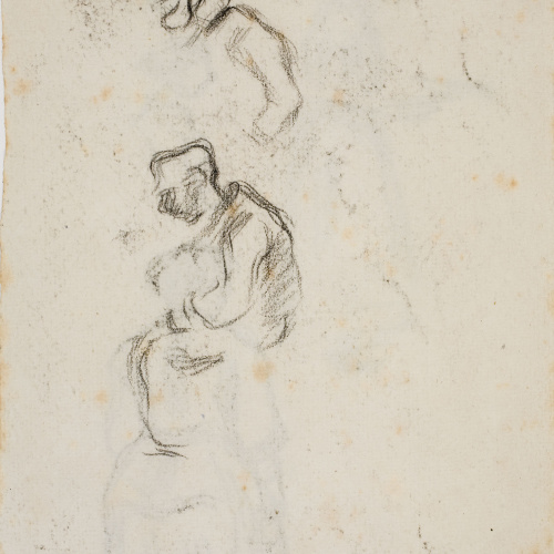 image for: Isidre Nonell - Apunt de dones (anvers) / Apunts de caps (revers) - Cap a 1894 [1]