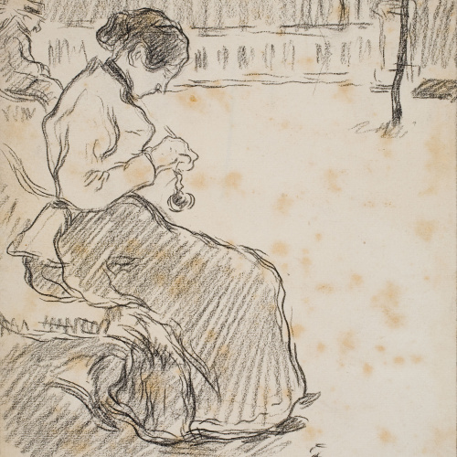 image for: Isidre Nonell - Dona fent ganxet - Cap a 1890-1900