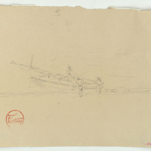 image for: Marià Fortuny - Barca i figures - Cap a 1874