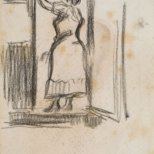 image for: Isidre Nonell - Dona al portal - Cap a 1890-1900