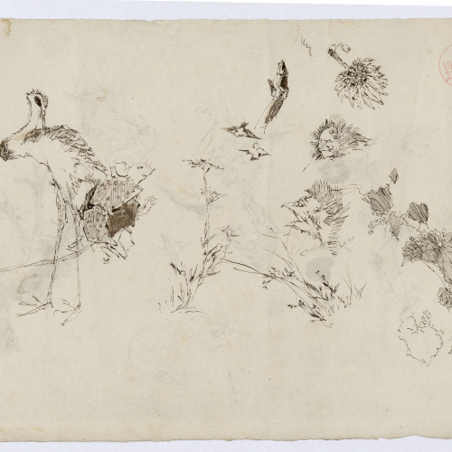 image for: Marià Fortuny - Estudi per al quadre «Els fills del pintor en un saló japonès» (anvers) / Estudi per al quadre «Els fills del pintor en un saló japonès» (revers) - Cap a 1874 [1]