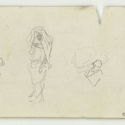 image for: Marià Fortuny - Marroquins (anvers) / Croquis de marroquins (revers) - Cap a 1860-1862 [1]