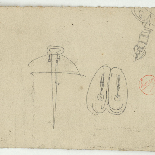 image for: Marià Fortuny - Punyal, cuirassa i pom d&#039;espasa - Cap a 1867-1872