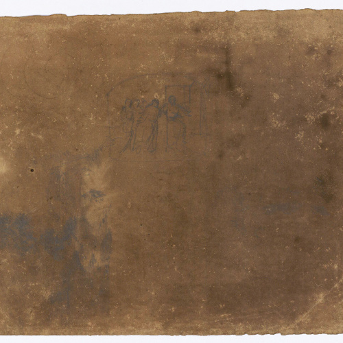 image for: Marià Fortuny - Esbós de marines i cap masculí (anvers) / Estudi de composició (revers) - Cap a 1856-1858 [1]