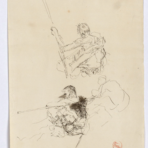image for: Marià Fortuny - Estudi per al quadre «L&#039;esmolador de sabres» - Cap a 1872